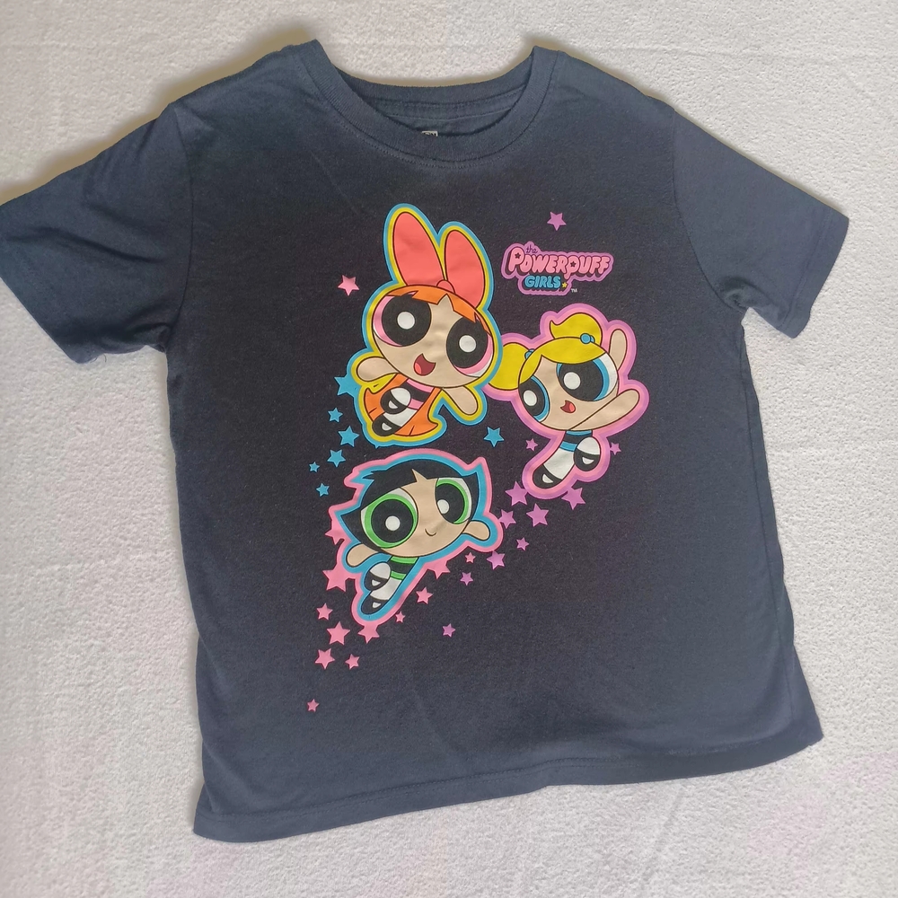 Hybrid Apparel Powerpuff Girls Graphic T-Shirt Black Youth Size 8